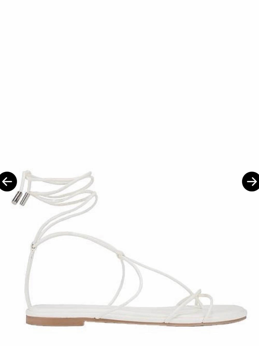 Steve Madden White Lace-Up Strappy Flat Sandals